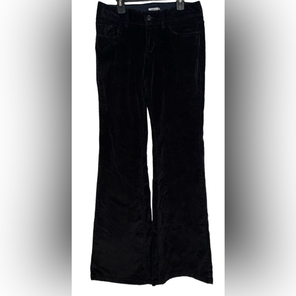 Banana Republic Womens Dress Pants 4 Black Velvet Workwear Bootcut - Picture 1 of 4